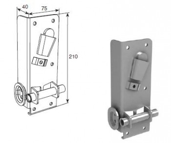 Нижний угловой кронштейн с клиновым креплением троса DoorHan DH25232 (пара)