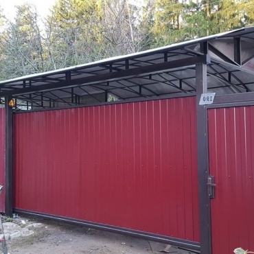 Alutech ворота откатные с калиткой 2500x2250